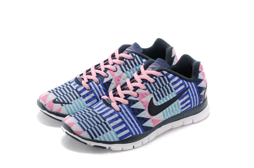 NIKE FREE TR FIT 3 PRT femmes chaussures de course rose bleue (1)
